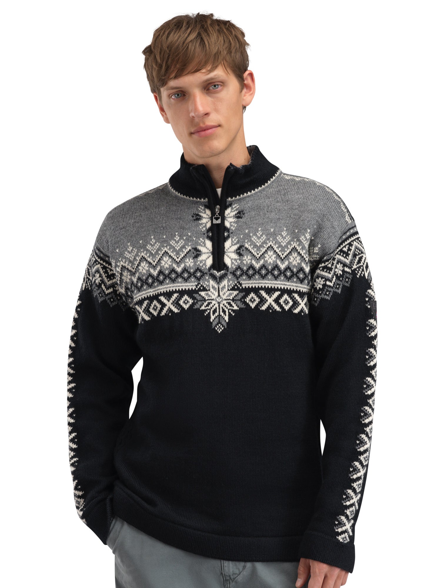 Dale Of Norway M 140TH ANNIVERSARY MASC SWEATER Black Smoke Offwhite 3XL - PeakStyle