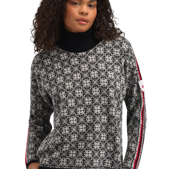 Dale Of Norway W FIRDA FEM SWEATER Black Offwhite XL - PeakStyle