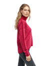 Dale Of Norway FIRDA Merino-Pullover Damen Raspberry - Allium – Studio seitlich
