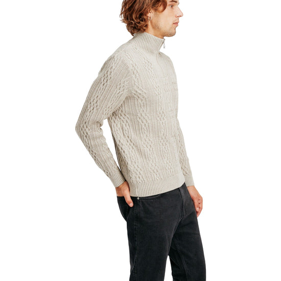 Dale of Norway Hoven Herren Wollpullover Sand – Seitenansicht
