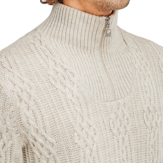 Dale of Norway Hoven Herren Wollpullover Sand – Detailansicht