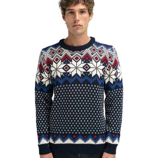 Dale Of Norway M VEGARD MASCULINE SWEATER Navy OffWhite Ultramarin Rasb L - PeakStyle
