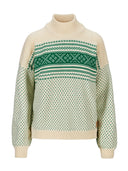 Dale Of Norway VALLØY FEMININE SWEATER Offwhite Brightgreen M - PeakStyle