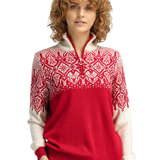 Dale Of Norway WINTERLAND FEM SWEATER Raspberry S - PeakStyle