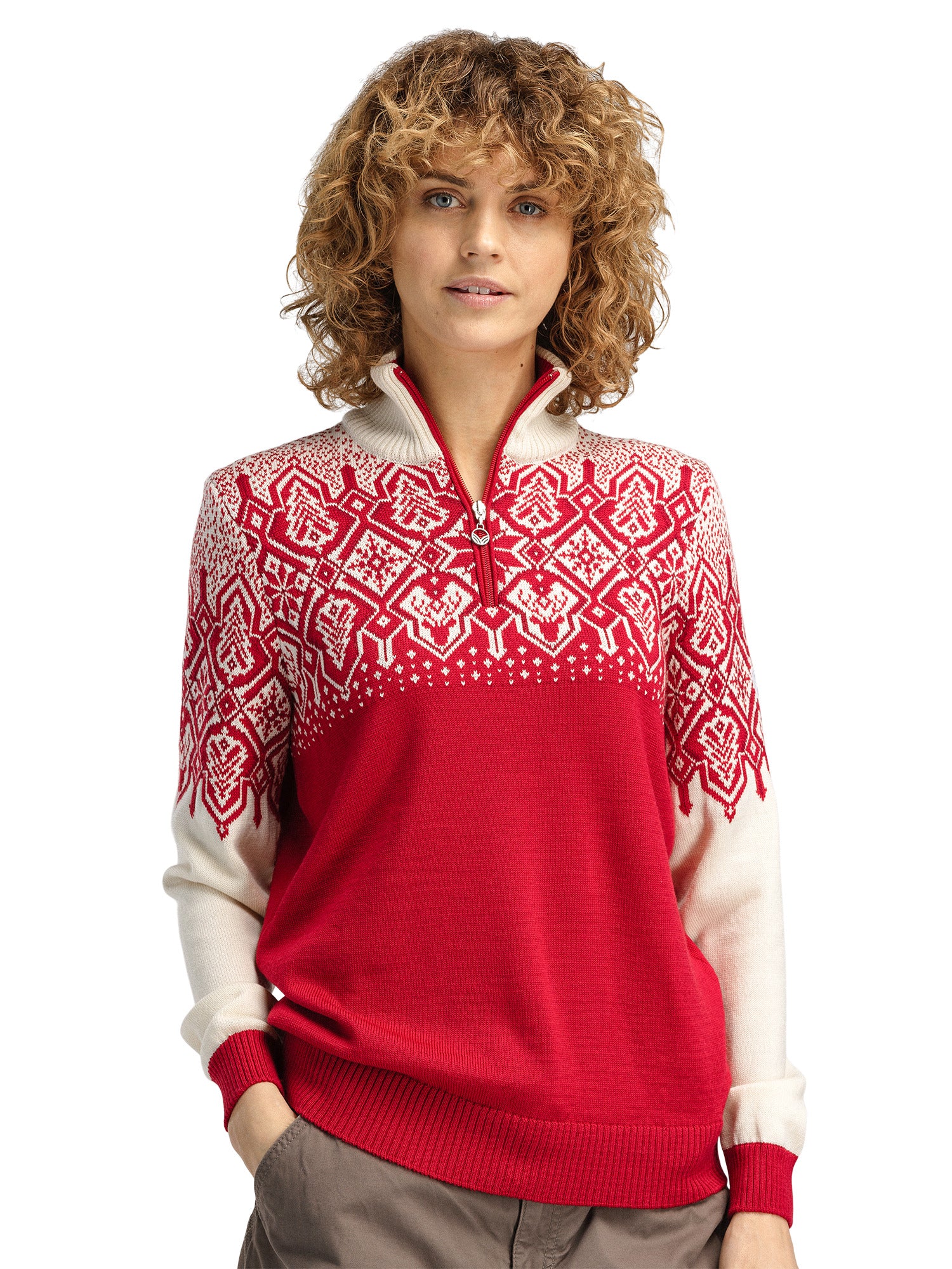 Dale Of Norway WINTERLAND FEM SWEATER Raspberry S - PeakStyle