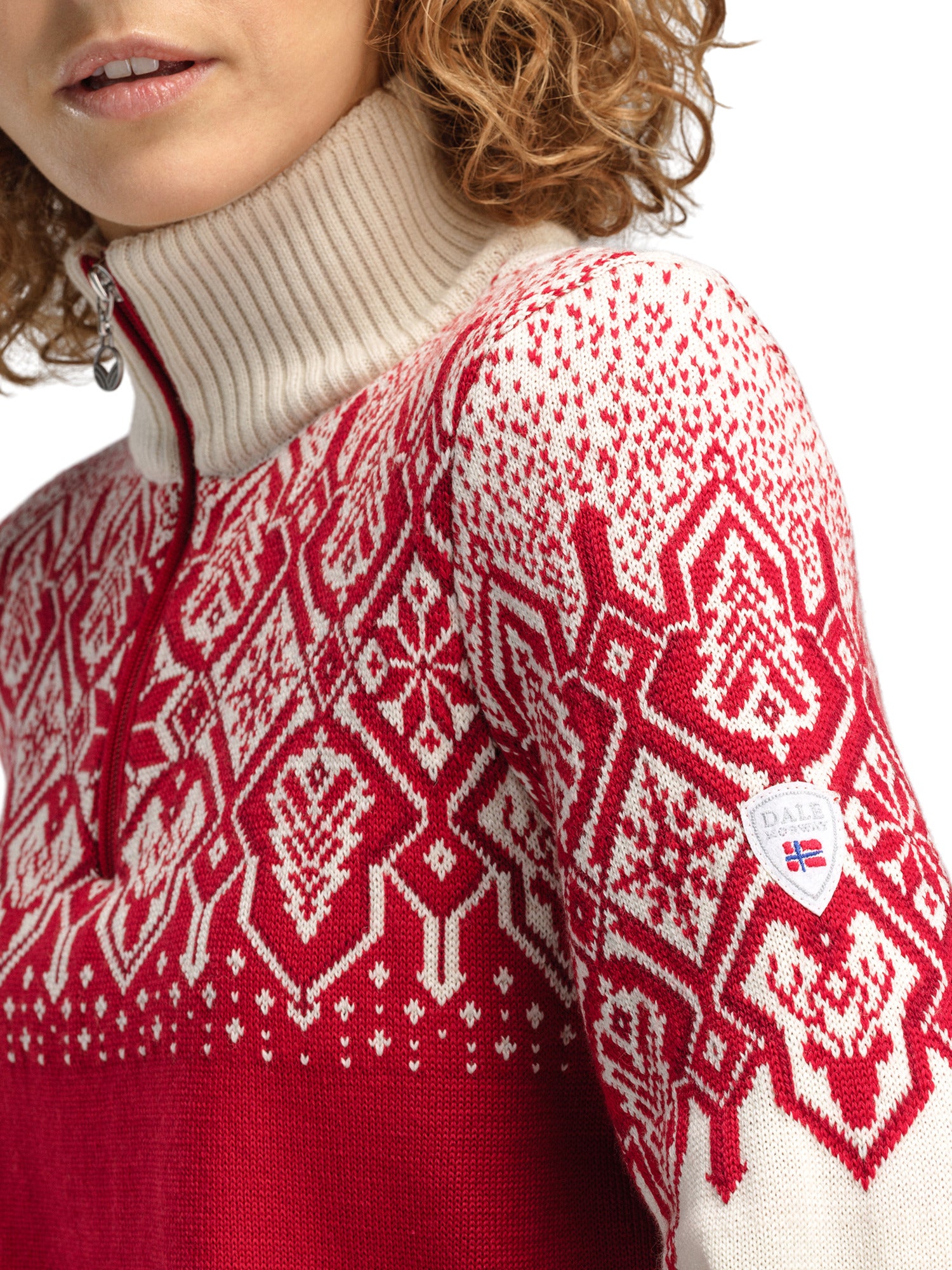 Dale Of Norway WINTERLAND FEM SWEATER Raspberry S - PeakStyle