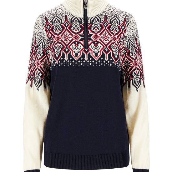 Dale Of Norway WINTERLAND FEM SWEATER Navy Offwhite Raspberry S - PeakStyle