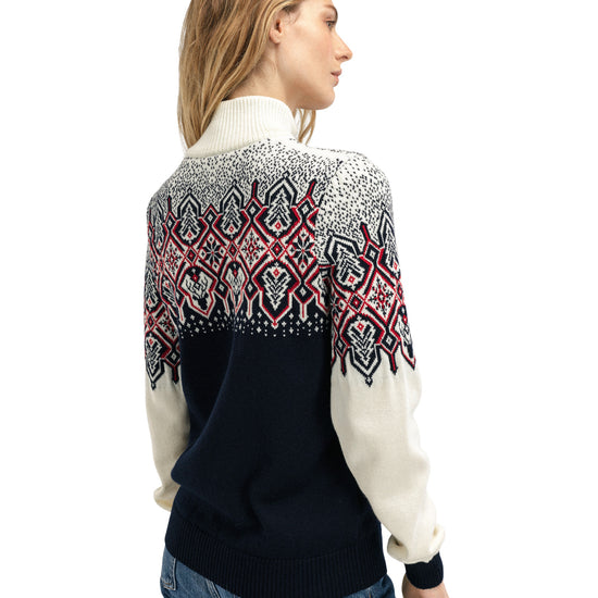 Dale Of Norway WINTERLAND FEM SWEATER Navy Offwhite Raspberry S - PeakStyle