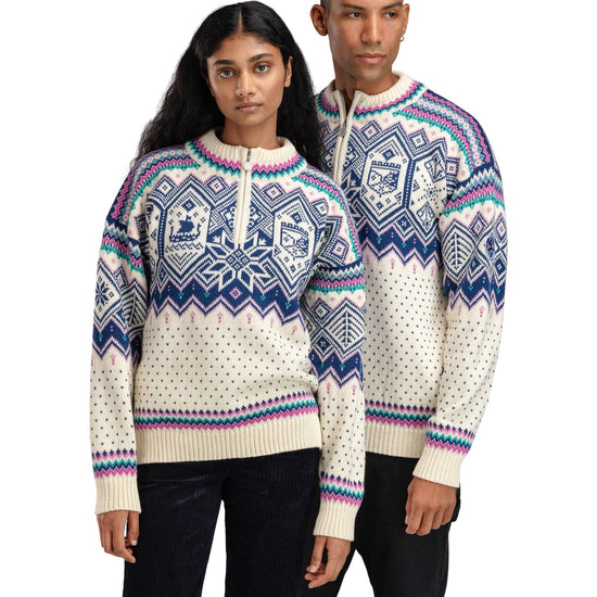 Dale Of Norway TRONDHEIM Wollpullover Herren – Offwhite - Indigo - Orchid Lifestyle