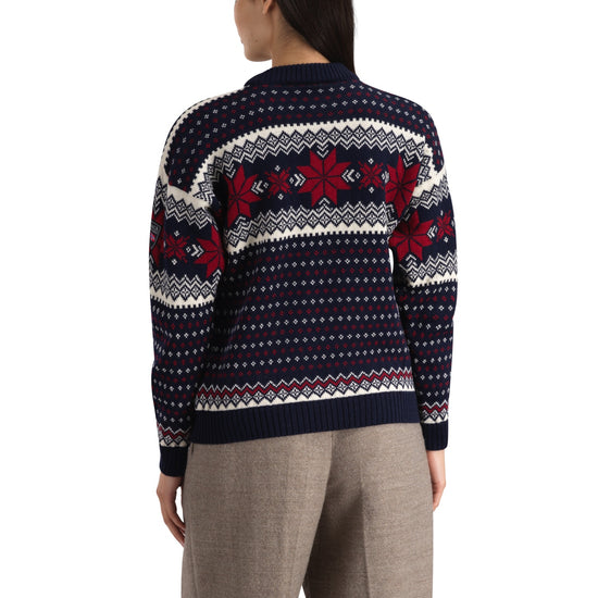 Dale Of Norway EGERSUND Damen – Marine - Offwhite - Red Rose – Studio 3
