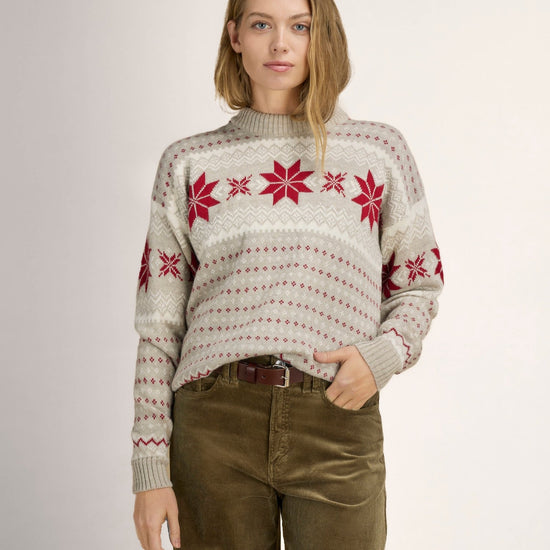 Dale Of Norway EGERSUND Damen – Sand Melange - Offwhite - Red Rose – Studio 1
