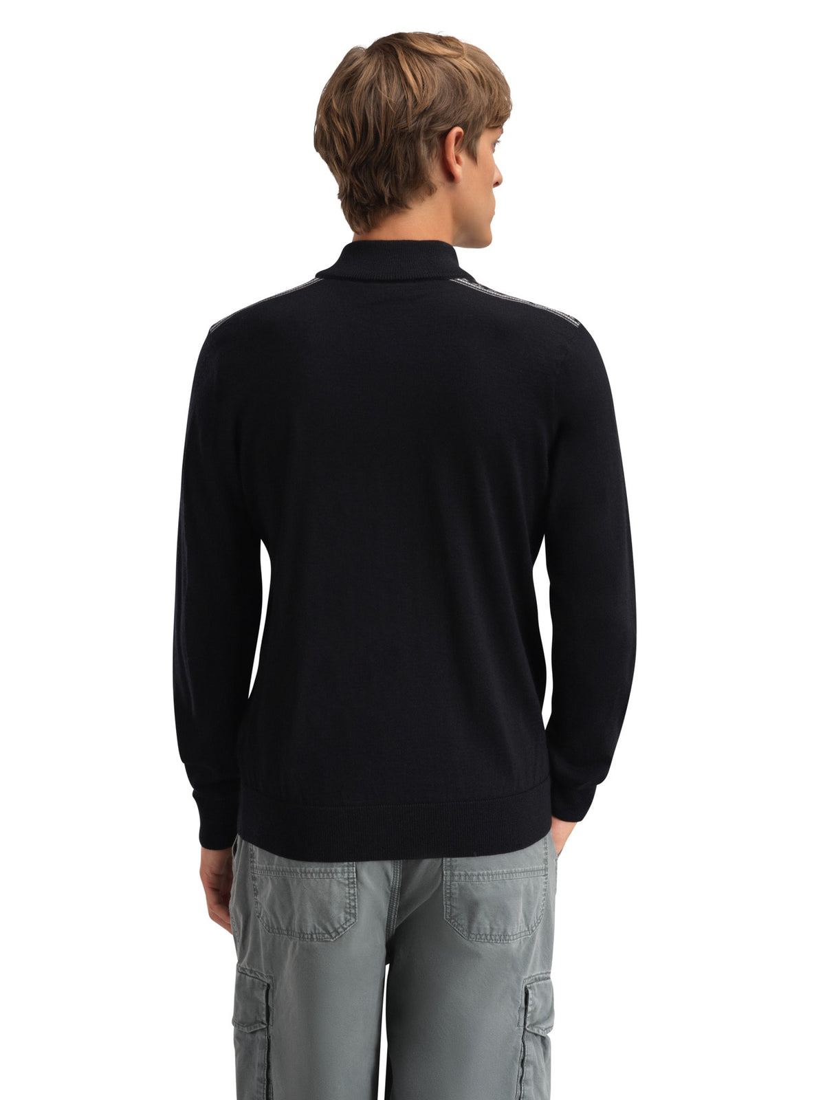 Dale Of Norway LIASET Merino-Pullover Herren – Black - Offwhite