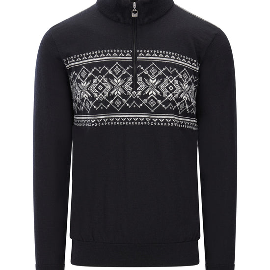 Dale Of Norway LIASET Merino-Pullover Herren – Black - Offwhite