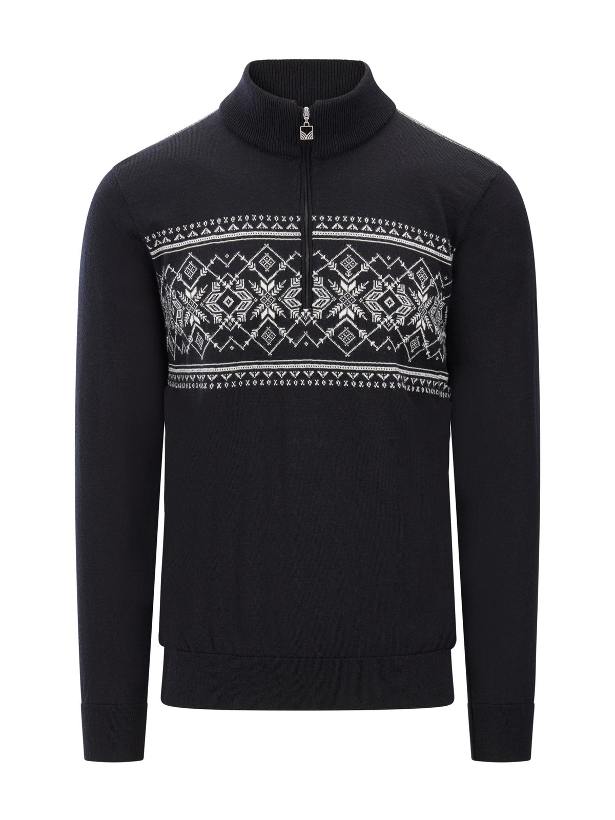 Dale Of Norway LIASET Merino-Pullover Herren – Black - Offwhite