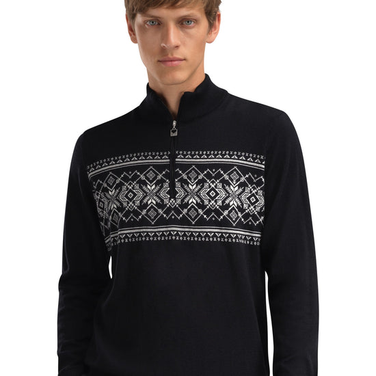 Dale Of Norway LIASET Merino-Pullover Herren – Black - Offwhite