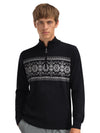 Dale Of Norway LIASET Merino-Pullover Herren – Black - Offwhite
