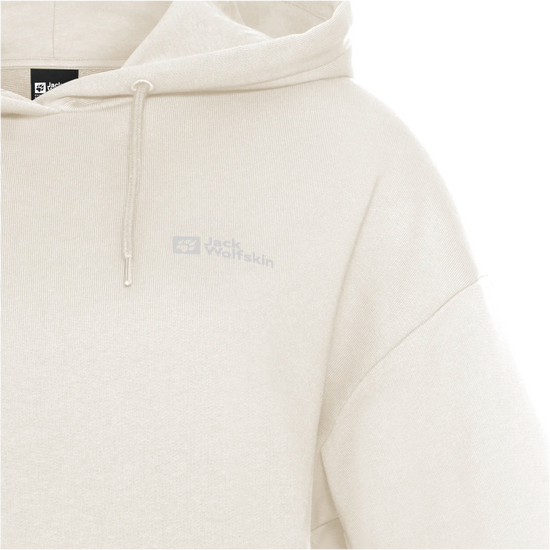 Jack Wolfskin W ESSENTIAL HOODIE W cotton white 2XL - PeakStyle
