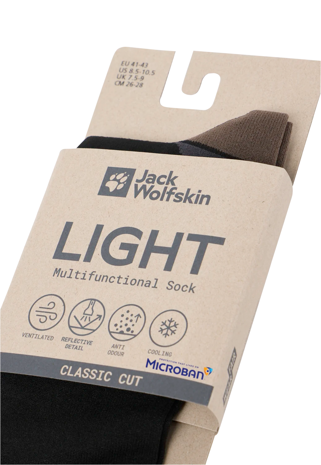 Jack Wolfskin PRELIGHT SOCK CL C black 47-49 - PeakStyle
