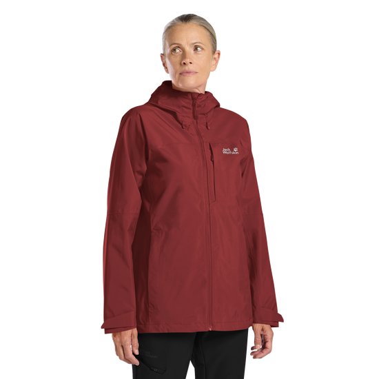 Jack Wolfskin TEMPEST 2L Jacke Damen – Merlot – 1-ma100