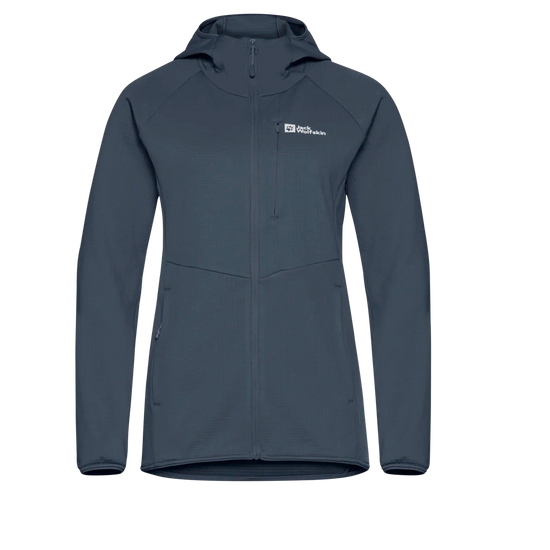 Jack Wolfskin W KOLBENBERG HOODED FZ W midnight sky 2XL - PeakStyle