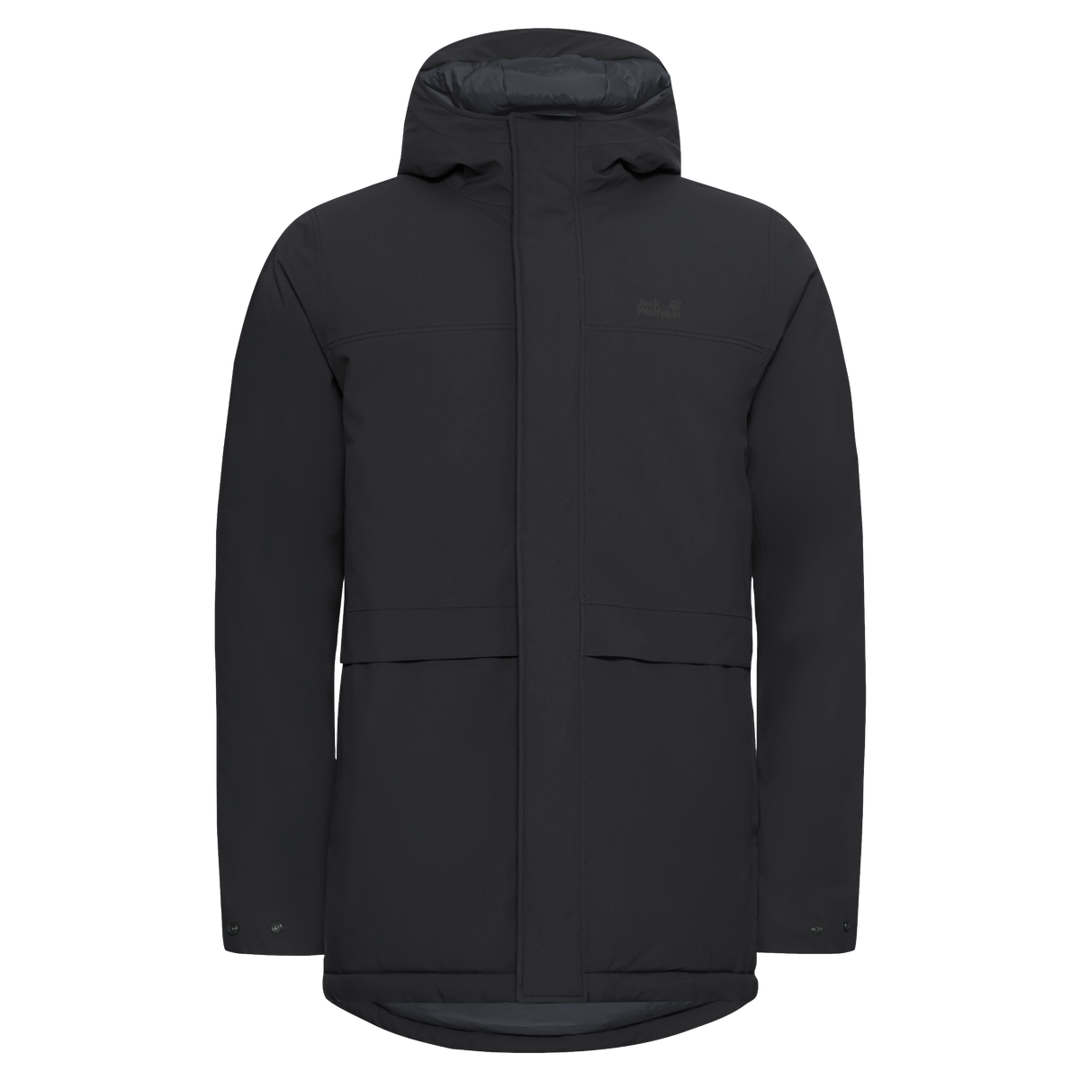 Jack Wolfskin COLD CAMP COAT Herren in Black – Vorderansicht