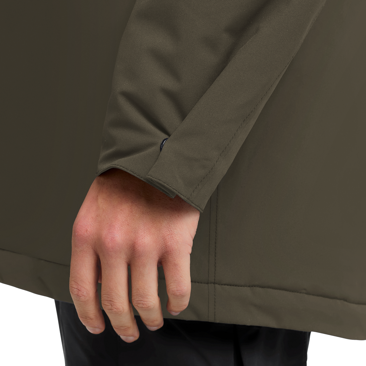 Jack Wolfskin COLD CAMP COAT Herren in Obsidian Moss – Funktionsdetail