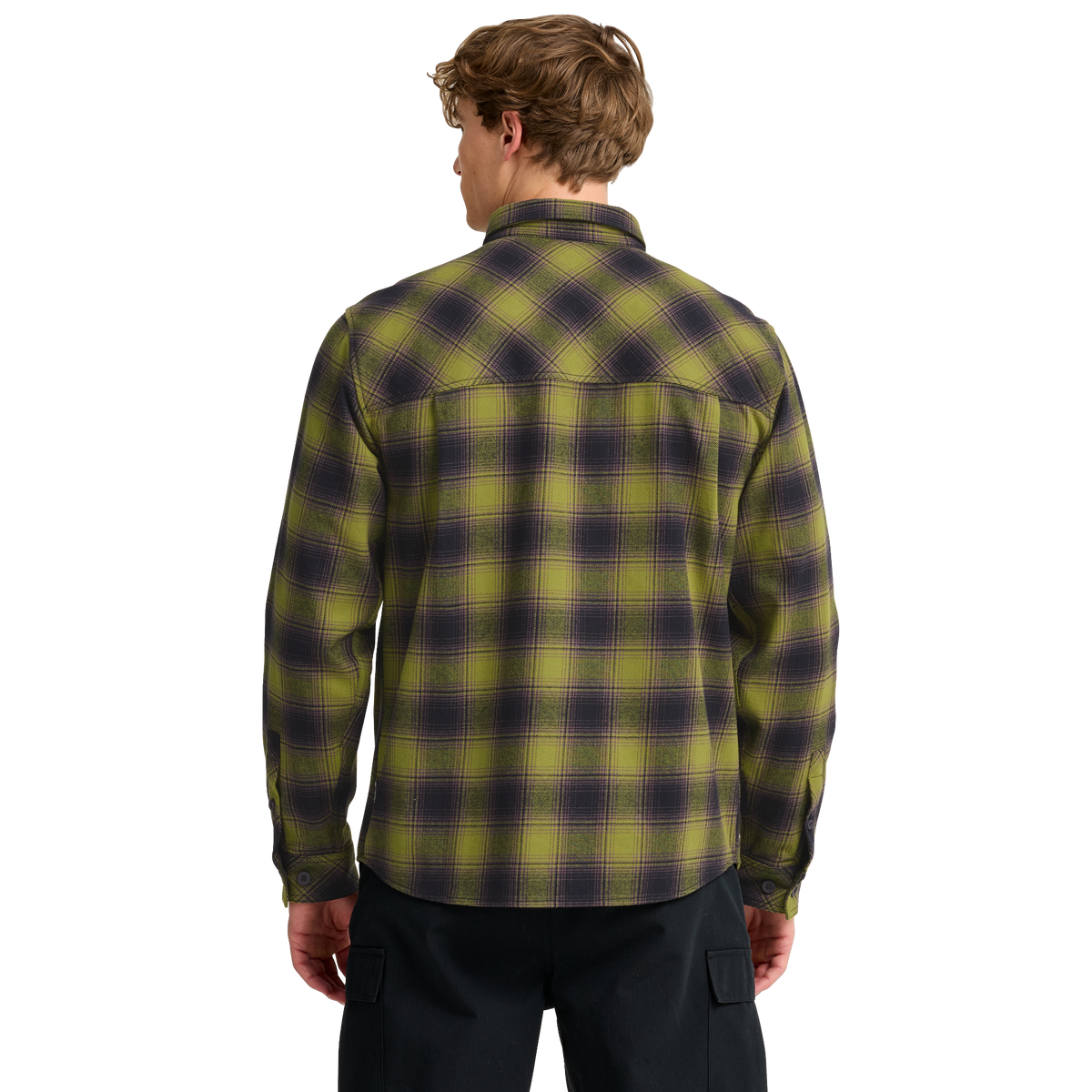 Jack Wolfskin BAJA FLANNEL SHIRT M Check Dark Navy / Sheer Plum – Studio Rückseite