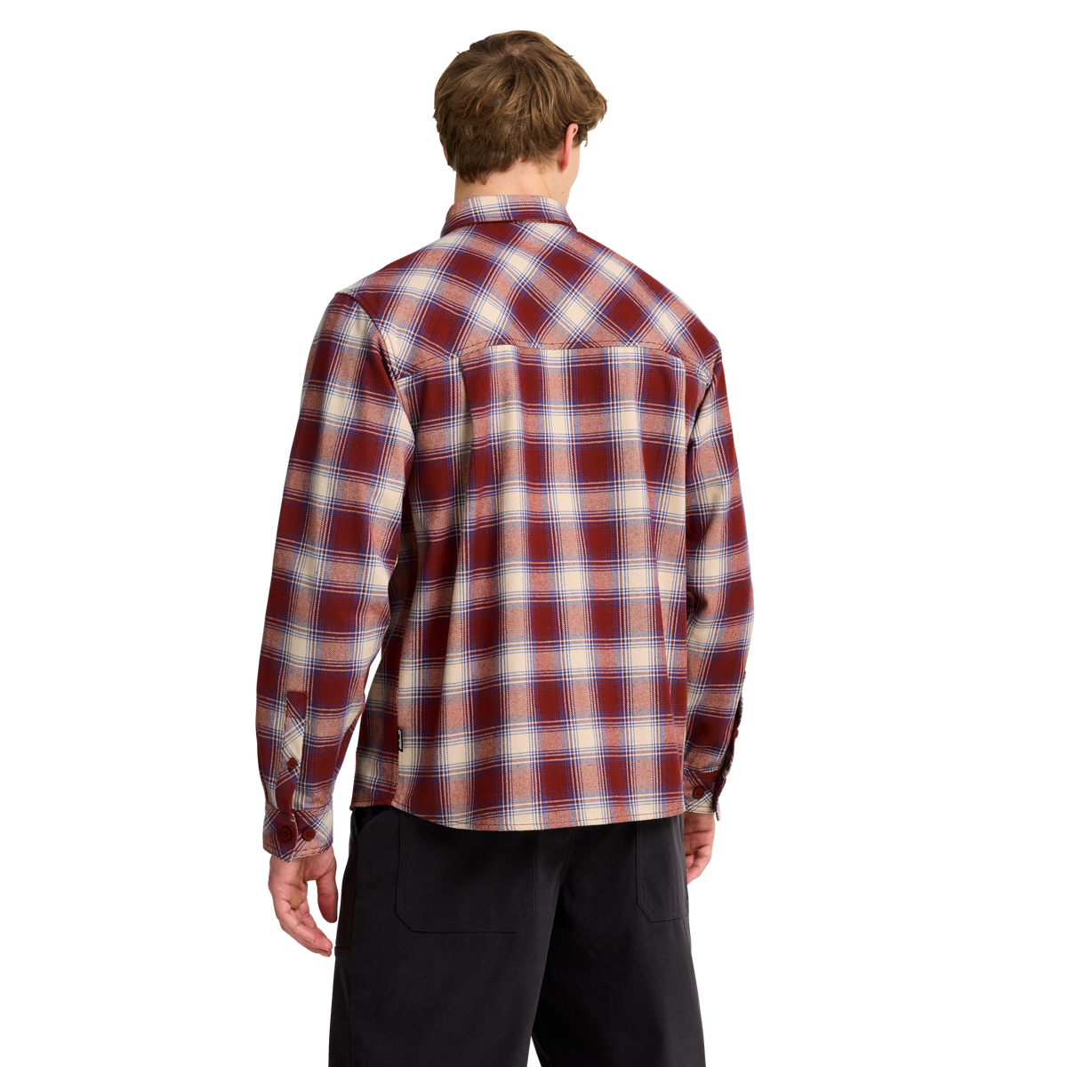 Jack Wolfskin BAJA FLANNEL SHIRT M Check Merlot – Studio Rückseite