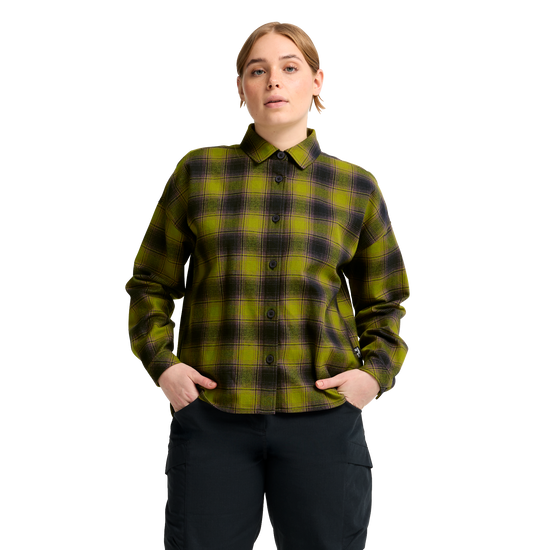 Jack Wolfskin BAJA FLANNEL SHIRT W Check Dark Navy / Sheer Plum 1-ma100