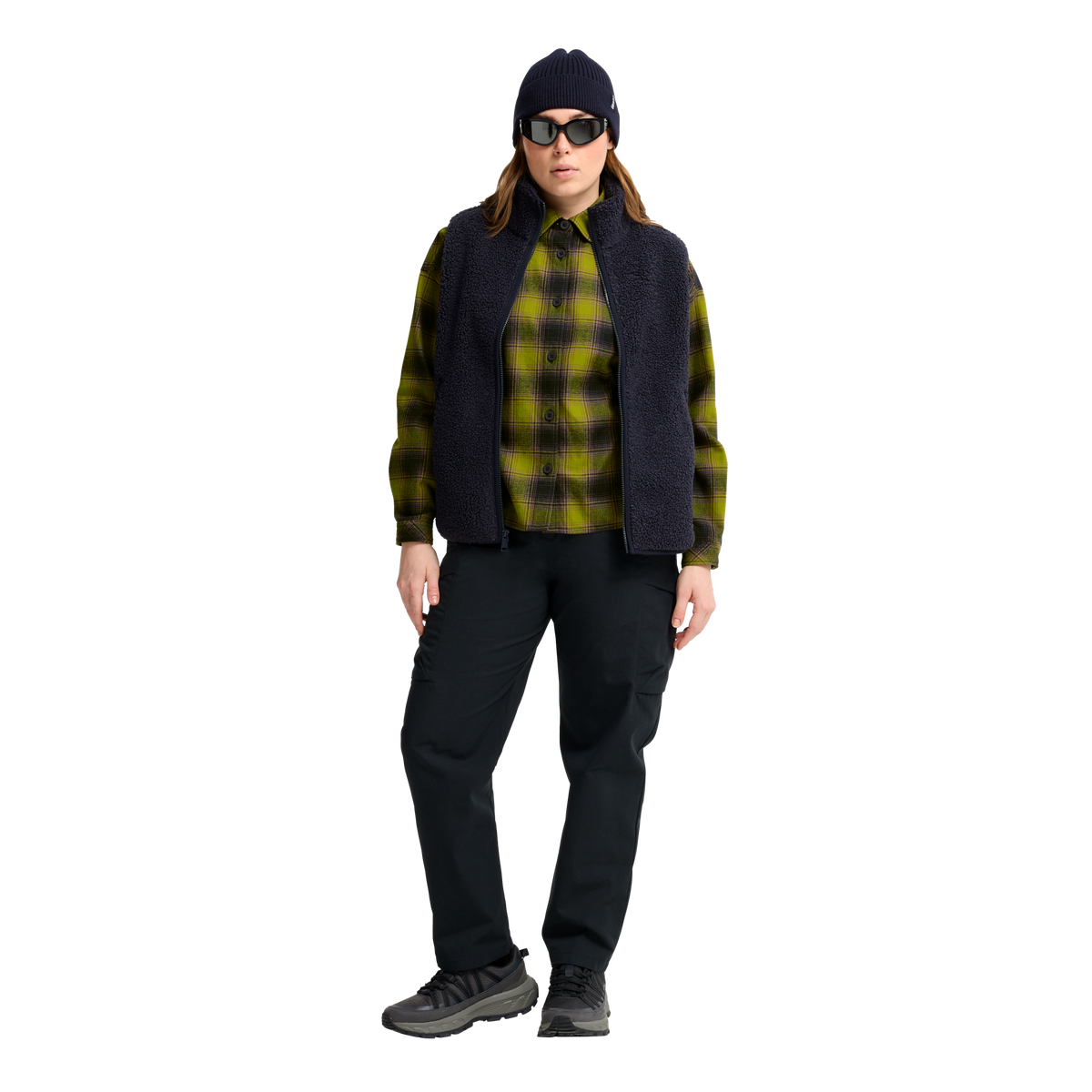 Jack Wolfskin BAJA FLANNEL SHIRT W Check Dark Navy / Sheer Plum 3-ma110