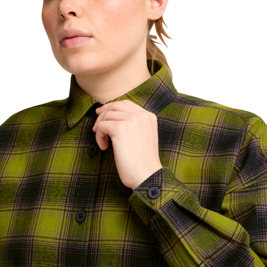 Jack Wolfskin BAJA FLANNEL SHIRT W Check Dark Navy / Sheer Plum 4-ma125