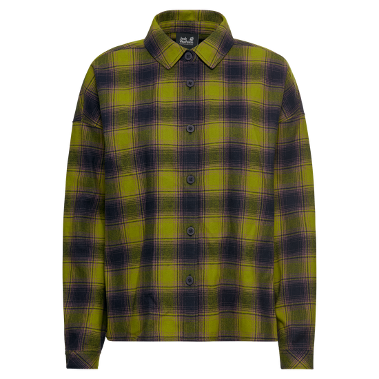 Jack Wolfskin BAJA FLANNEL SHIRT W Check Dark Navy / Sheer Plum 9-a100