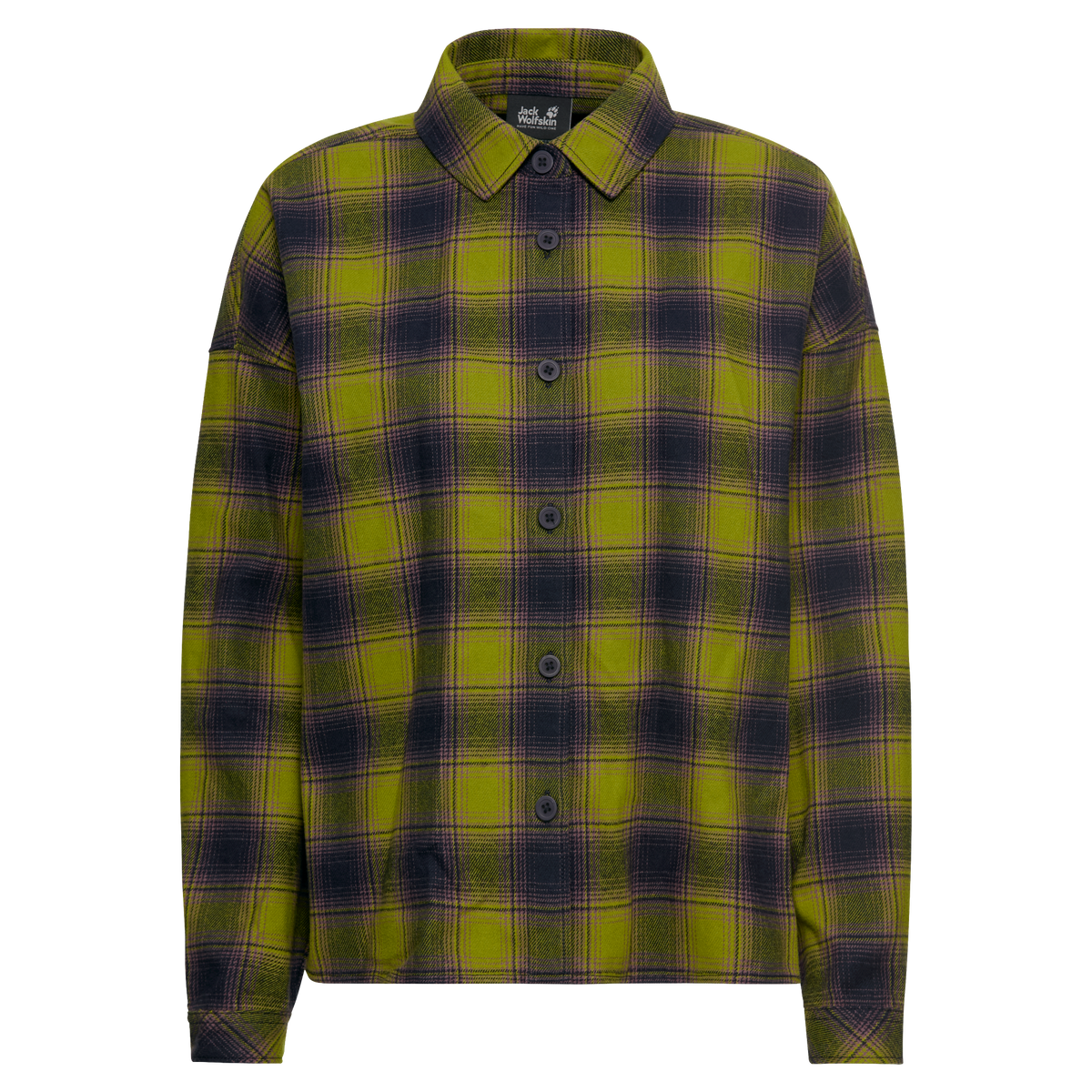 Jack Wolfskin BAJA FLANNEL SHIRT W Check Dark Navy / Sheer Plum 9-a100