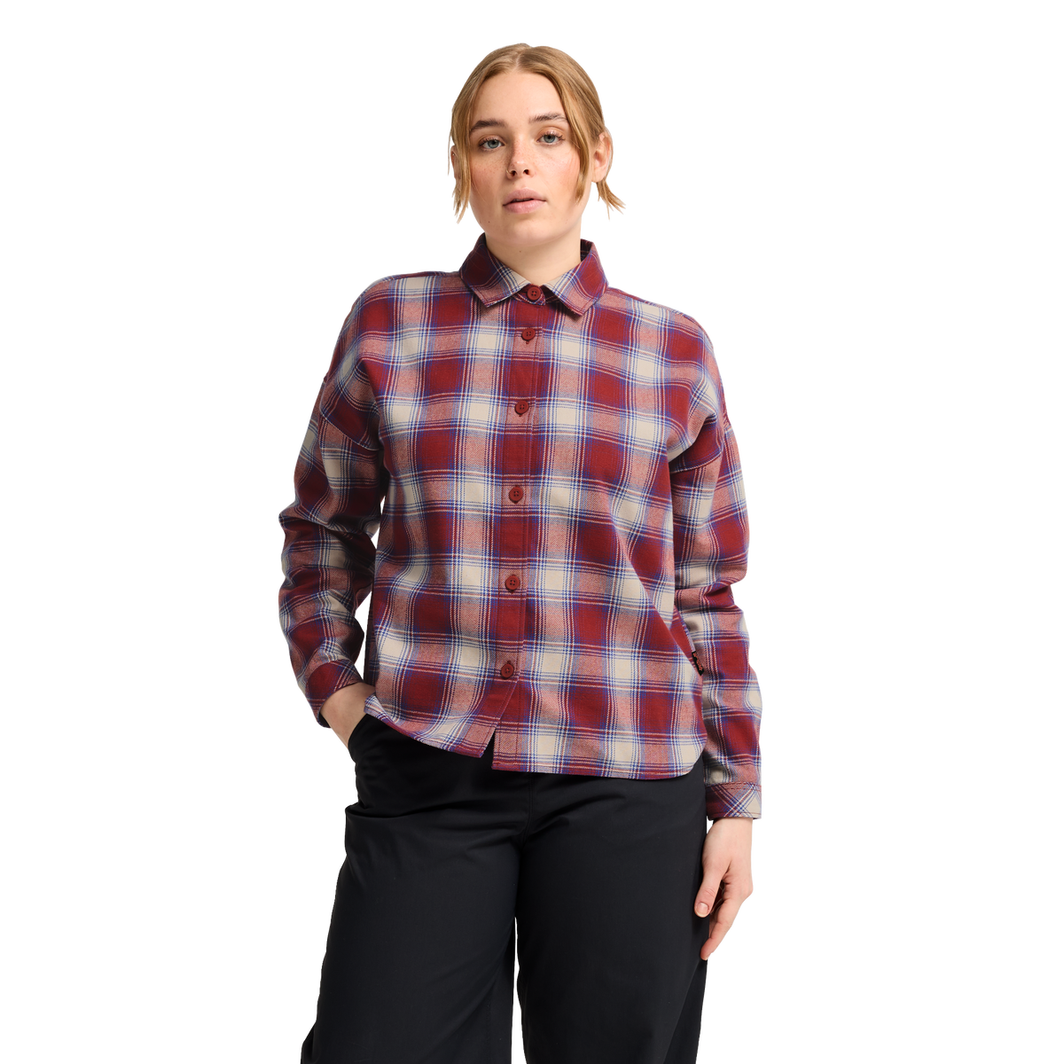 Jack Wolfskin BAJA FLANNEL SHIRT W Check Merlot 1-ma100