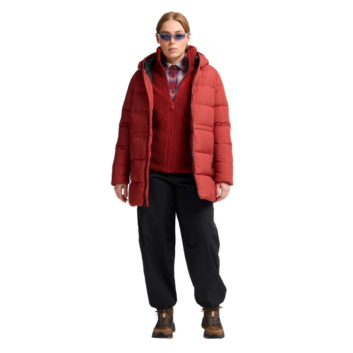 Jack Wolfskin BAJA FLANNEL SHIRT W Check Merlot 3-ma110