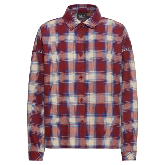Jack Wolfskin BAJA FLANNEL SHIRT W Check Merlot 9-a100