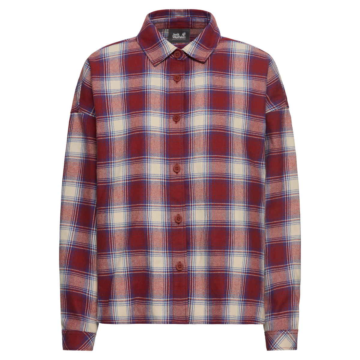 Jack Wolfskin BAJA FLANNEL SHIRT W Check Merlot 9-a100