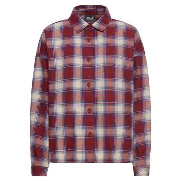 Jack Wolfskin BAJA FLANNEL SHIRT W Check Merlot 9-a100