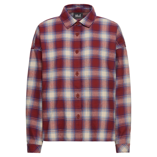 Jack Wolfskin BAJA FLANNEL SHIRT W Check Merlot 9-a100
