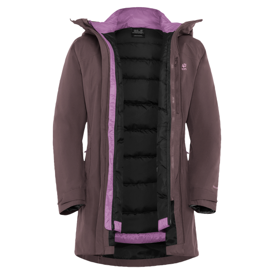 Jack Wolfskin ICECAPE 3IN1 DOWN Jacke Damen Sheer Plum