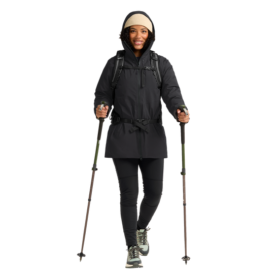 Jack Wolfskin ICECAPE 2L DOWN INS Damen-Daunenjacke Black – Modelansicht