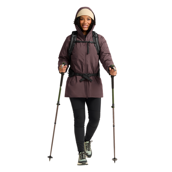 Jack Wolfskin ICECAPE 2L DOWN INS Damen-Daunenjacke Sheer Plum – Modelansicht