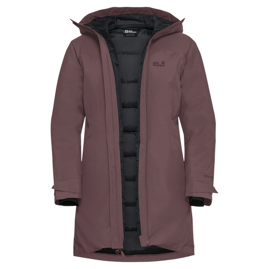 Jack Wolfskin ICECAPE 2L DOWN INS Damen-Daunenjacke Sheer Plum – Packshot Rückansicht