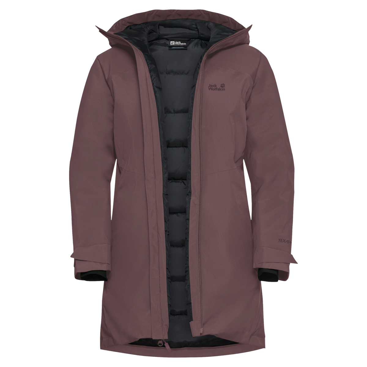 Jack Wolfskin ICECAPE 2L DOWN INS Damen-Daunenjacke Sheer Plum – Packshot Rückansicht