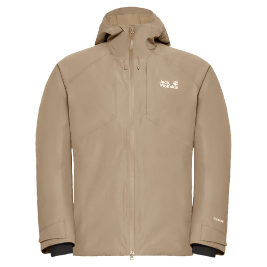 Jack Wolfskin ICECAPE 2L DOWN INS Herren-Daunenjacke Hazel Wood – Packshot Vorderansicht