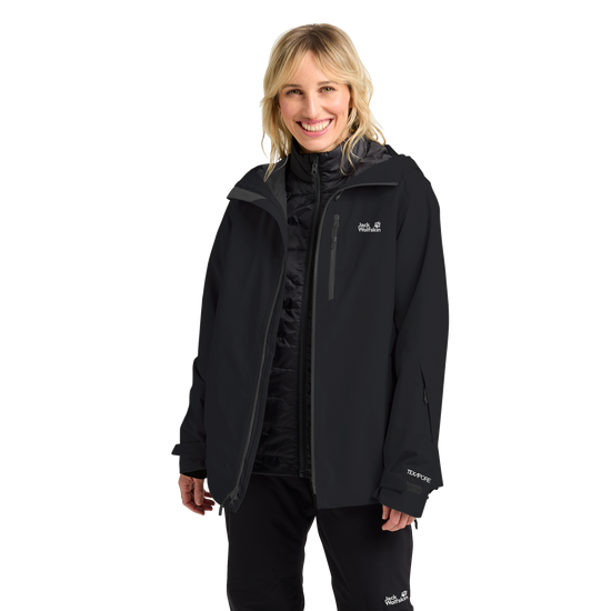 Jack Wolfskin FLOWLINE 3IN1 JKT W – Black