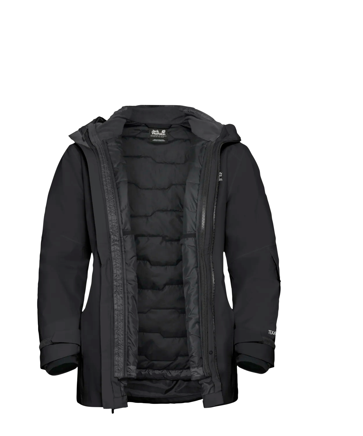 Jack Wolfskin W FLOWLINE 3IN1 JACKET W black XL - PeakStyle