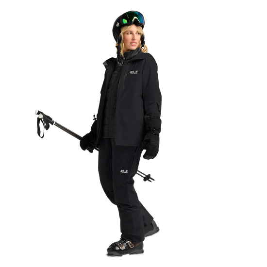 Jack Wolfskin FLOWLINE 3IN1 JKT W – Black