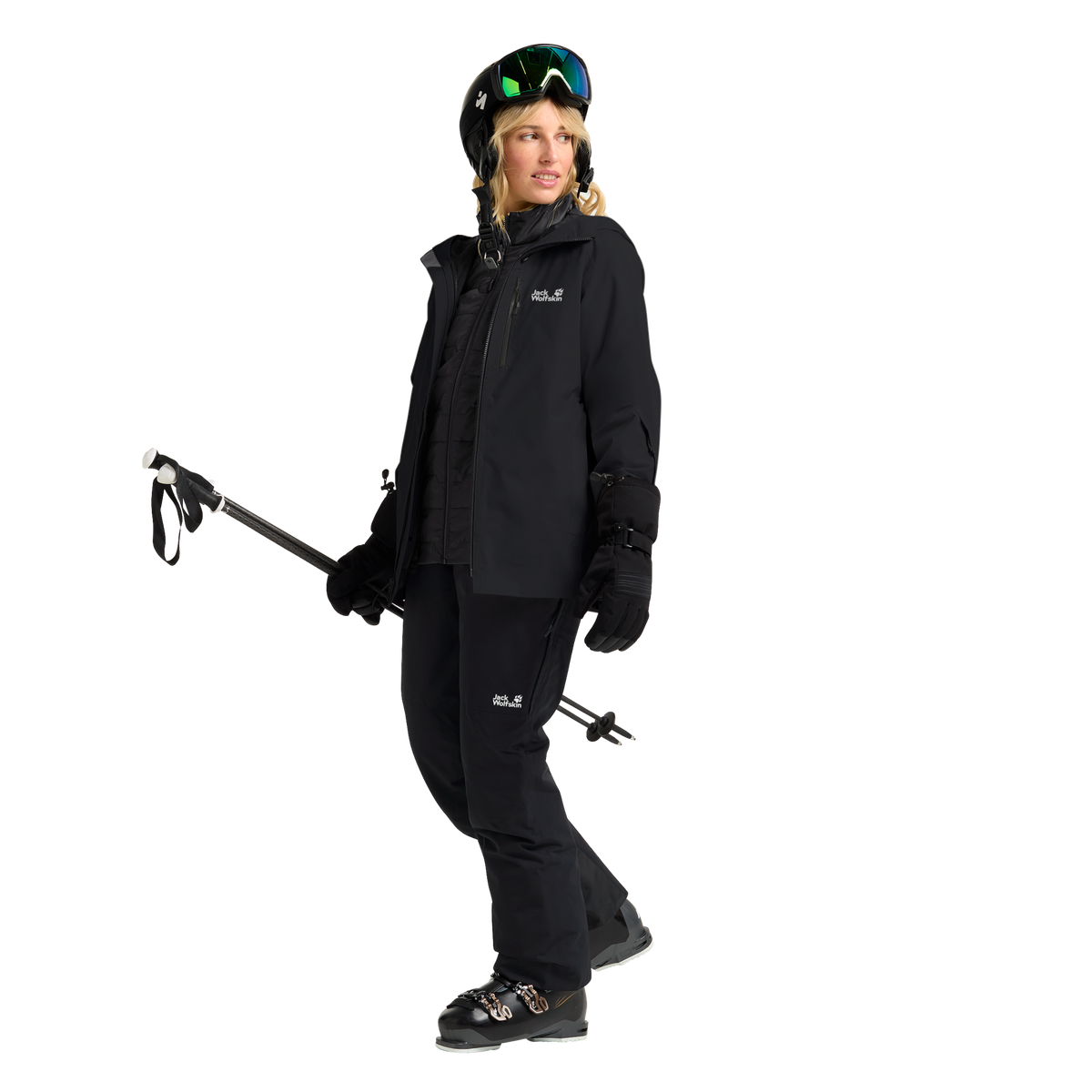 Jack Wolfskin FLOWLINE 3IN1 JKT W – Black