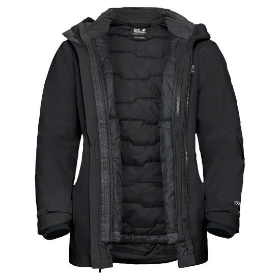 Jack Wolfskin FLOWLINE 3IN1 JKT W – Black